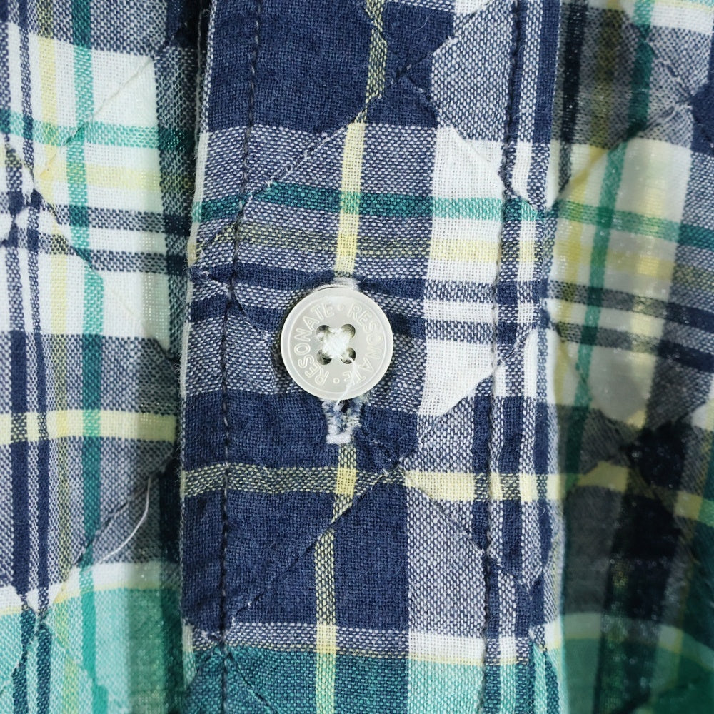 RESONATE GOODENOUGH(リゾネイトグッドイナフ) チェック柄 半袖シャツ グリーン RS-0707