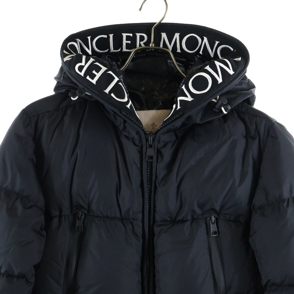 MONCLER(モンクレール) 19AW MONTCLA モンクラー ロゴ刺繍 ラバーワッペン フーデッド ジップアップ ダウンジャケット ブラック E20914194385 C0300