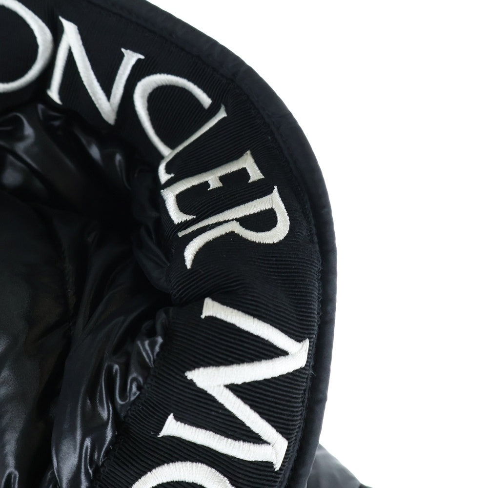 MONCLER(モンクレール) 19AW MONTCLA モンクラー ロゴ刺繍 ラバーワッペン フーデッド ジップアップ ダウンジャケット ブラック E20914194385 C0300