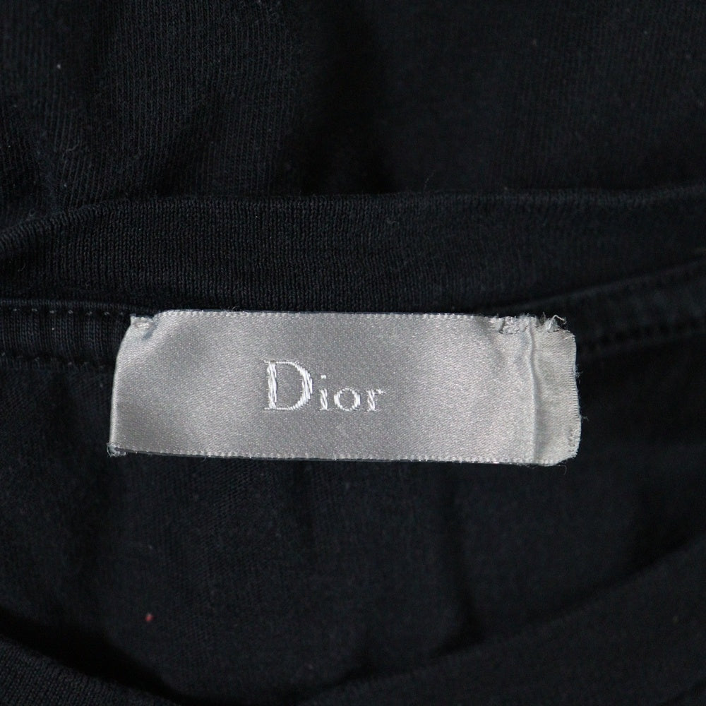 DIOR(ディオール) 17AW 立体ロゴ刺繍 クルーネック半袖Tシャツ ブラック 733J603W3610