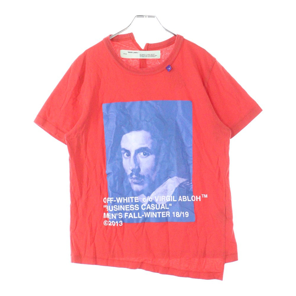 OFF-WHITE(オフホワイト) 18AW Bernini Over T-Shirt ベルニーニ 半袖Tシャツ カットソー レッド OMAA032F18185011