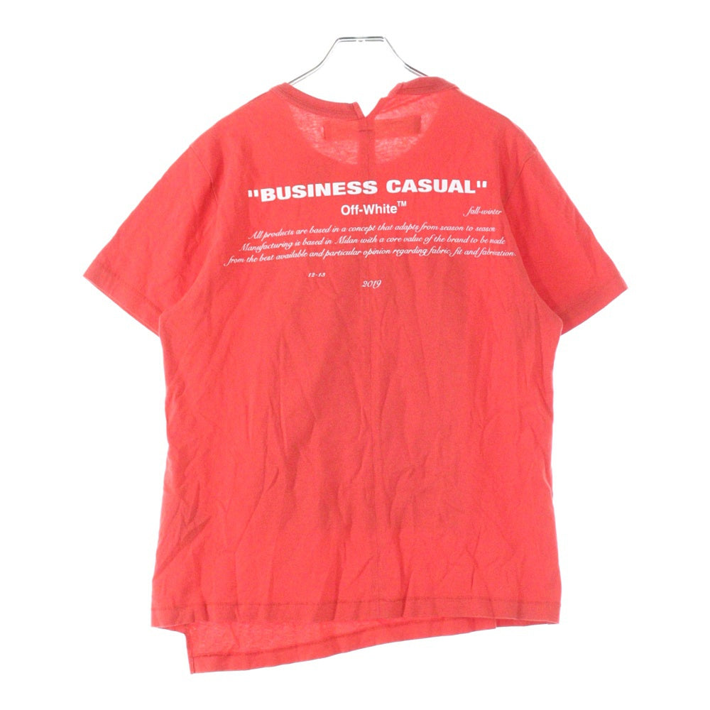 OFF-WHITE(オフホワイト) 18AW Bernini Over T-Shirt ベルニーニ 半袖Tシャツ カットソー レッド OMAA032F18185011