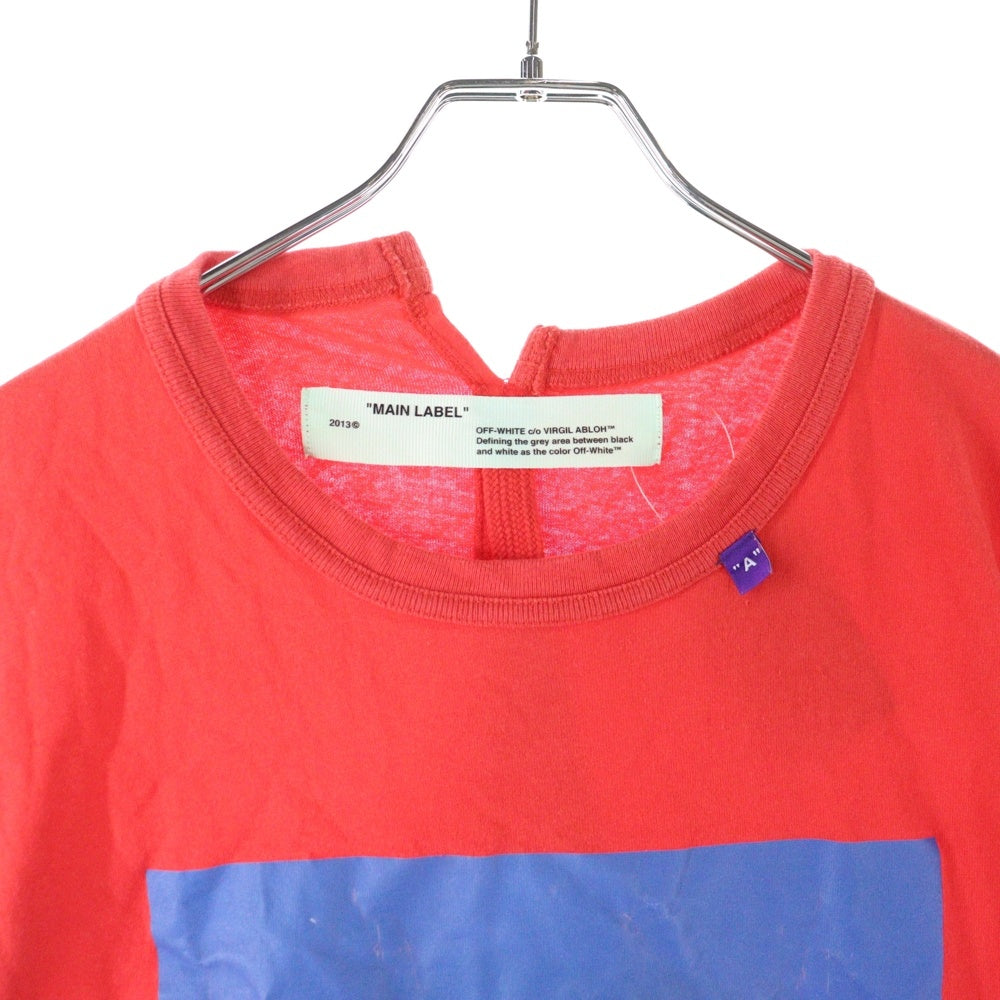 OFF-WHITE(オフホワイト) 18AW Bernini Over T-Shirt ベルニーニ 半袖Tシャツ カットソー レッド OMAA032F18185011