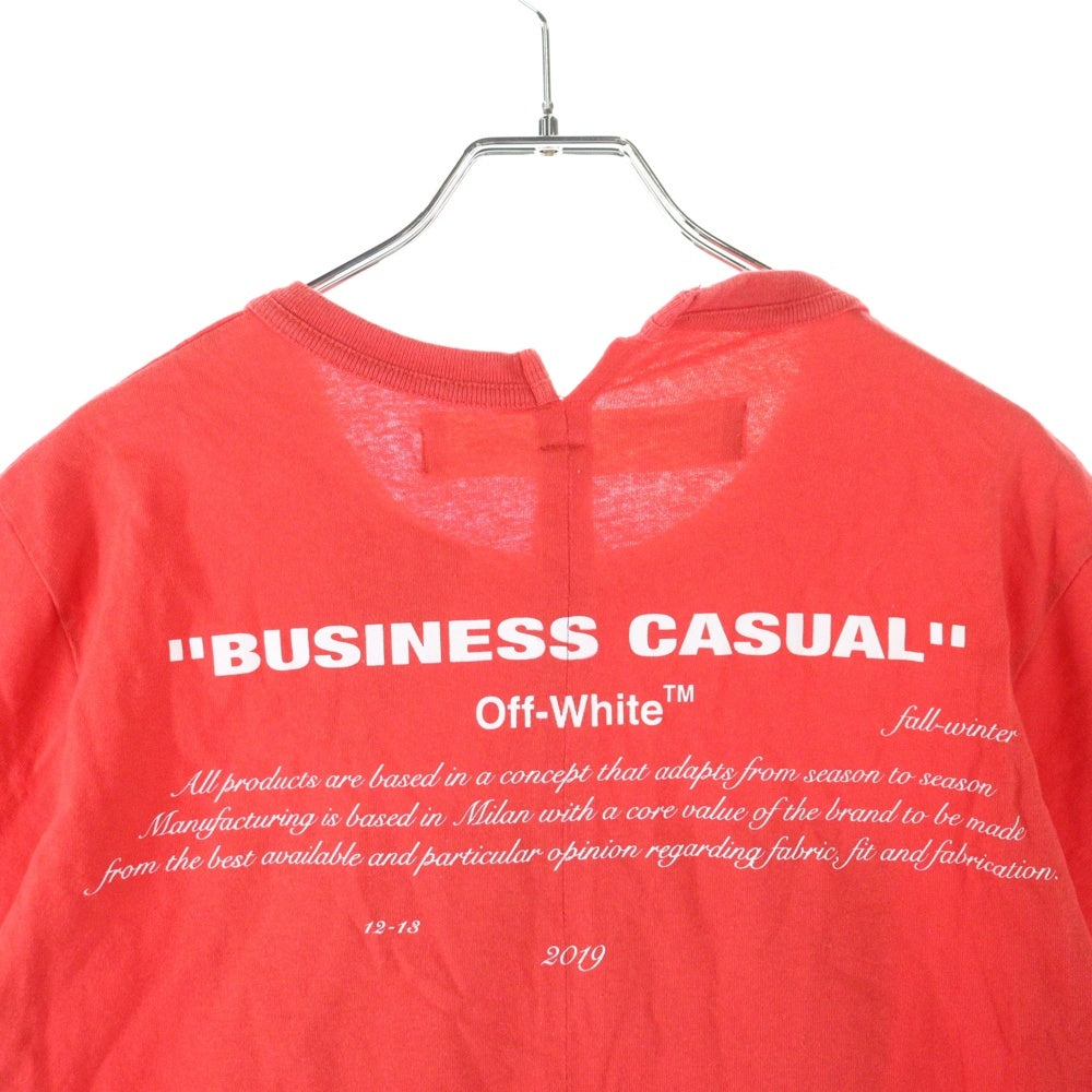 OFF-WHITE(オフホワイト) 18AW Bernini Over T-Shirt ベルニーニ 半袖Tシャツ カットソー レッド OMAA032F18185011