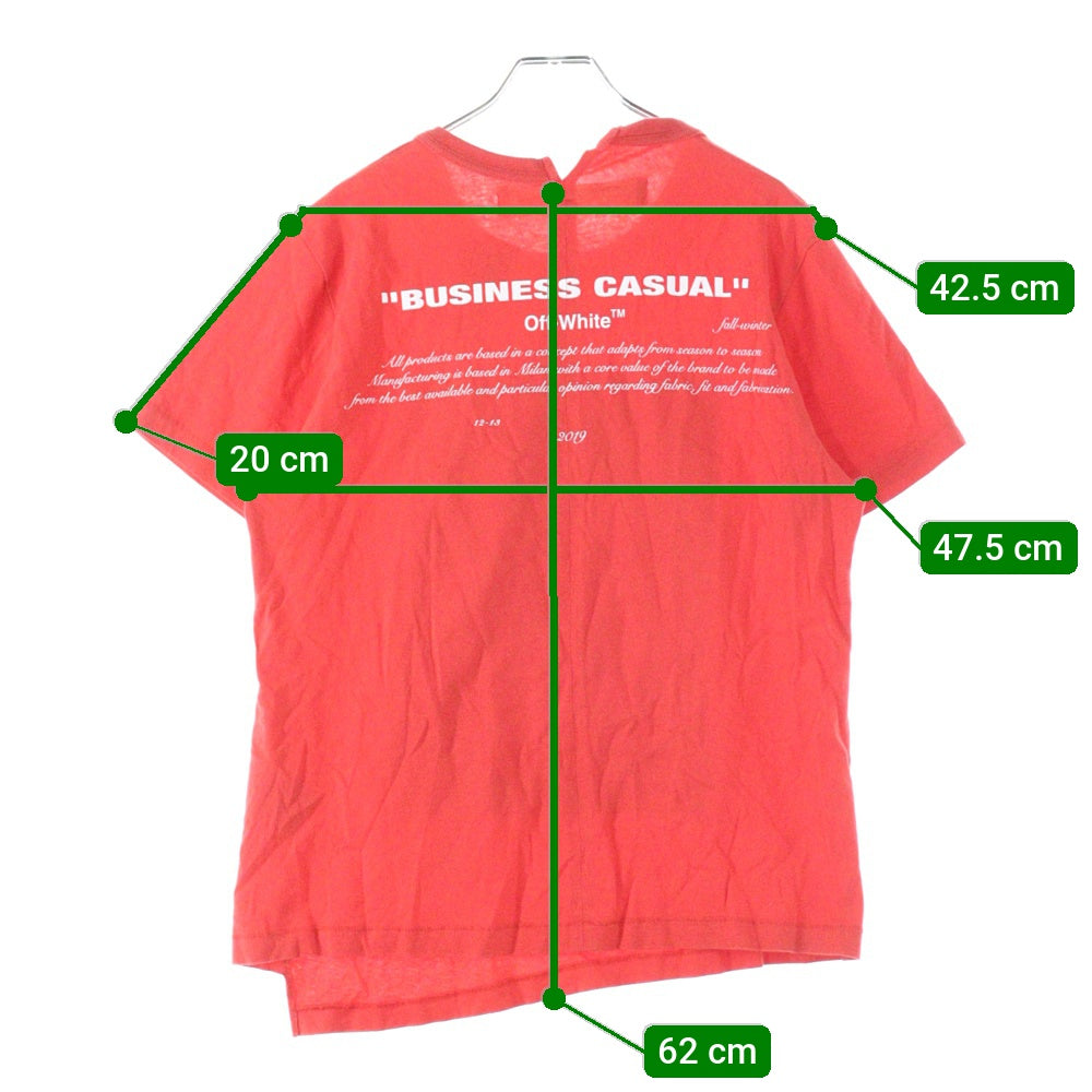 OFF-WHITE(オフホワイト) 18AW Bernini Over T-Shirt ベルニーニ 半袖Tシャツ カットソー レッド OMAA032F18185011