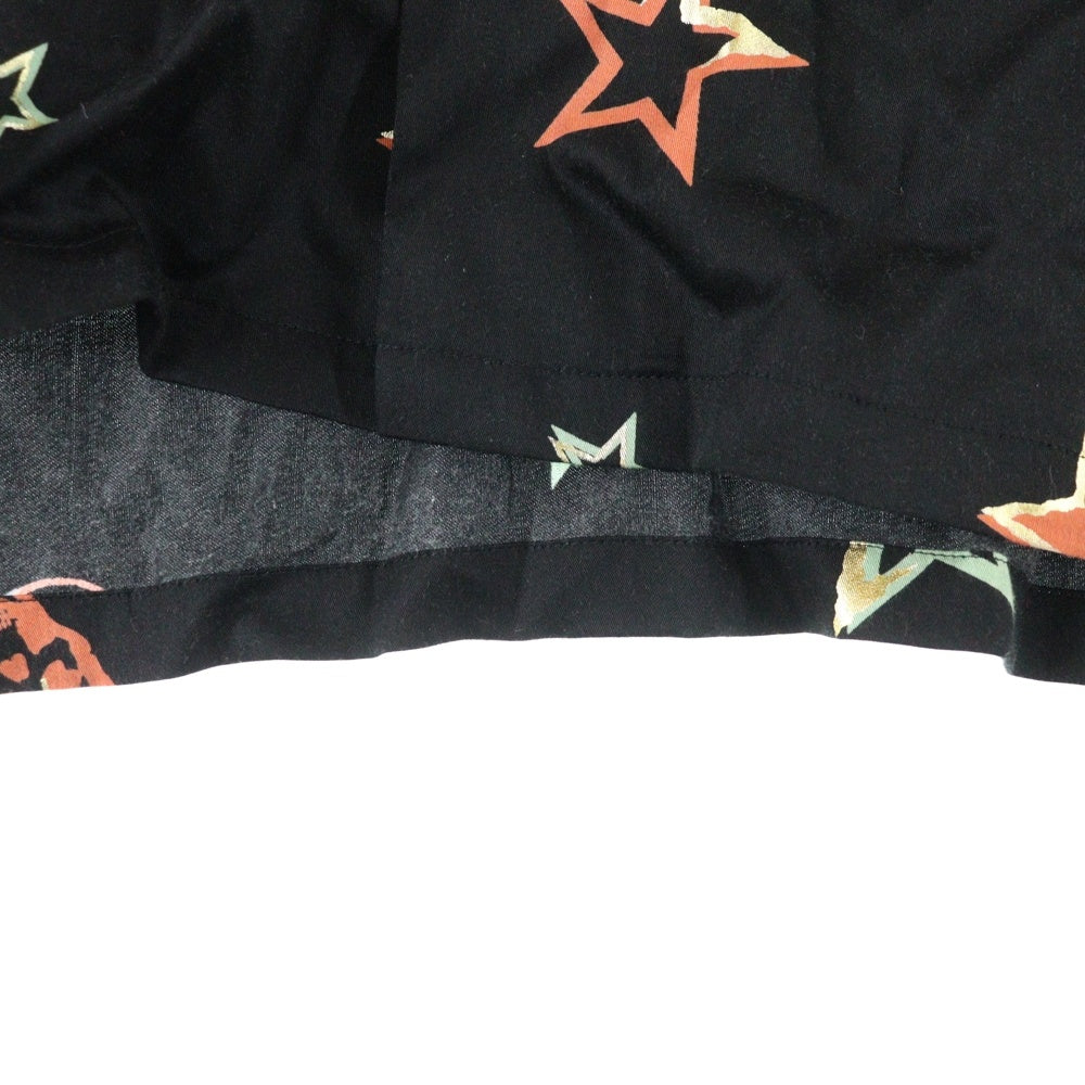 lucien pellat-finet(ルシアンペラフィネ) スカル/デザインプリント ハワイアン 半袖シャツ ブラック YMP-946H