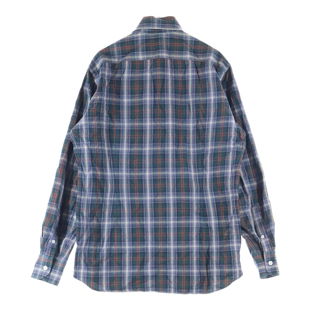 LARDINI(ラルディーニ) IMCIRO チェック柄 ドレス長袖シャツ ダークグレー