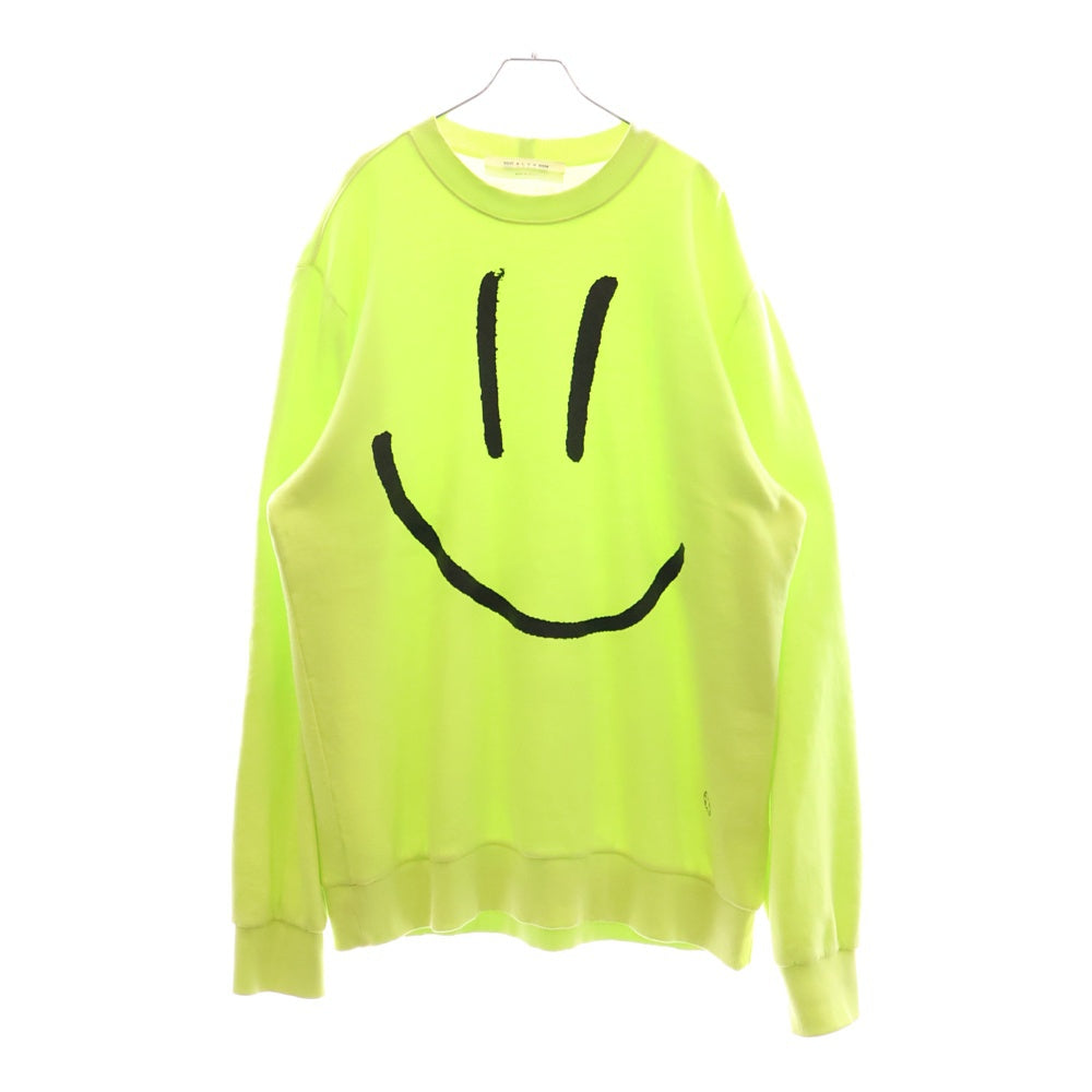 1017 ALYX 9SM(アリクス) × NUBIAN EXCLUSIVE COLLECTION SMILE GRAPHIC CREWNECK ヌビアン コレクション スマイルプリント クルーネックスウェットトレーナー イエロー