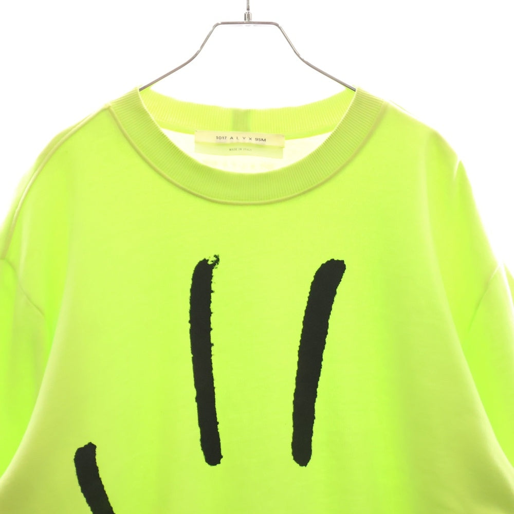 1017 ALYX 9SM(アリクス) × NUBIAN EXCLUSIVE COLLECTION SMILE GRAPHIC CREWNECK ヌビアン コレクション スマイルプリント クルーネックスウェットトレーナー イエロー
