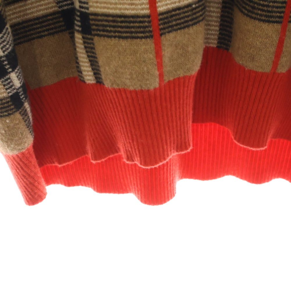 BURBERRY(バーバリー) 20SS Check Merio Wool Jacquard Sweater ノバチェック柄 ニット セーター ブラウン 8023664