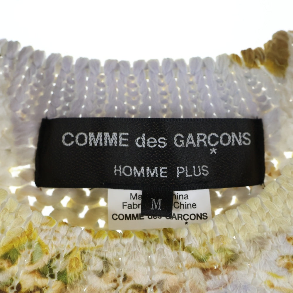 COMME des GARCONS HOMME PLUS(コムデギャルソンオムプリュス) 24SS グラフィックデザインニットセーター PM-N001 ホワイト