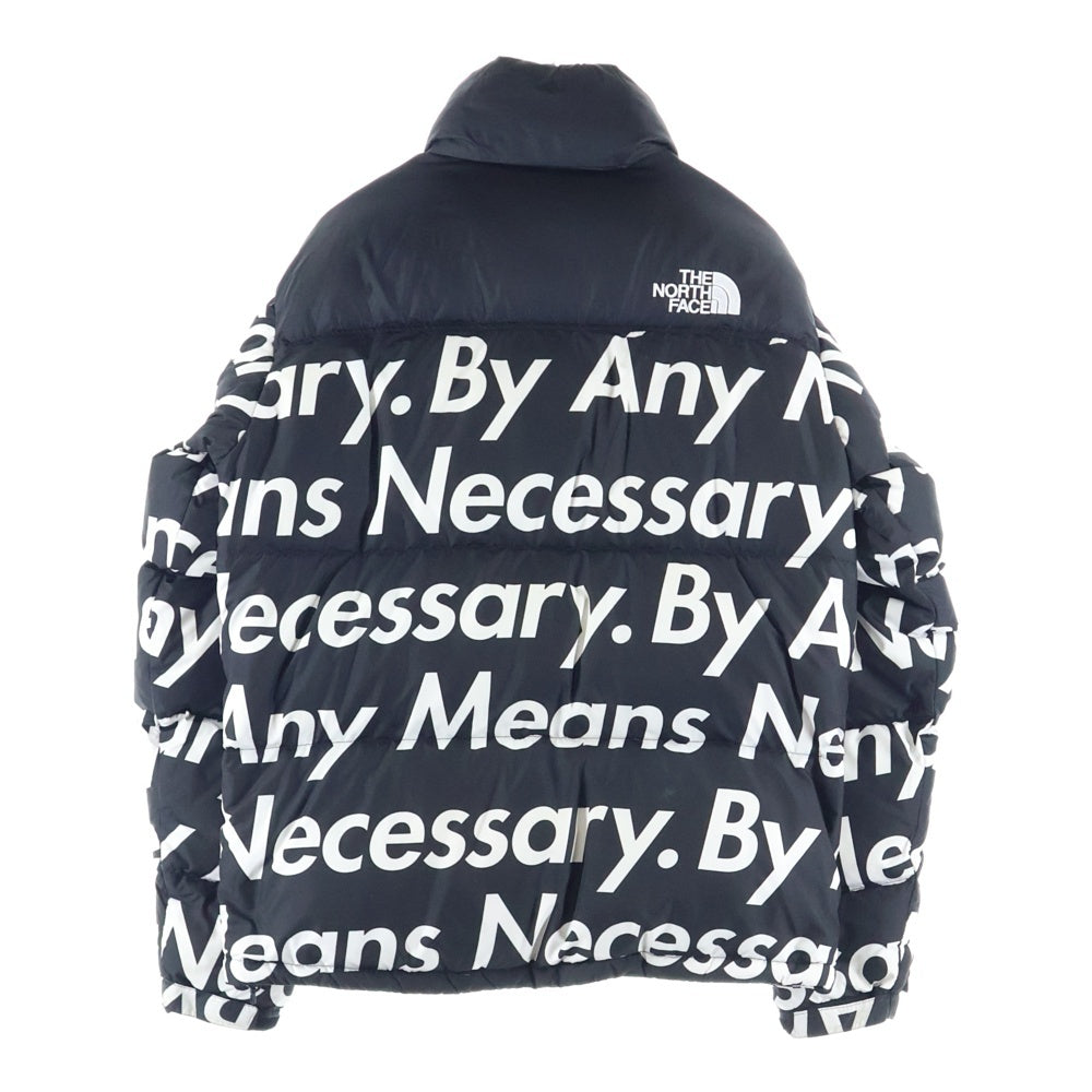 SUPREME(シュプリーム) 15AW×THE NORTH FACE BY ANY MEANS NUPTSE JACKET ザノースフェイス エニーミーンズ 文字 ヌプシダウンジャケット ブラック ND51551I