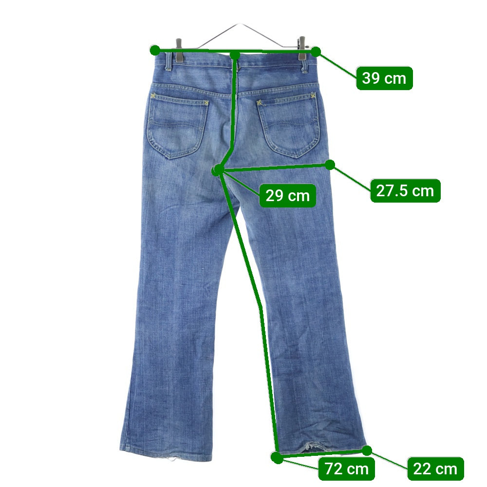 LEE(リー) 70S VINTAGE ヴィンテージ 42TALON ジップフライ フレアデニムパンツ インディゴ 202-0241