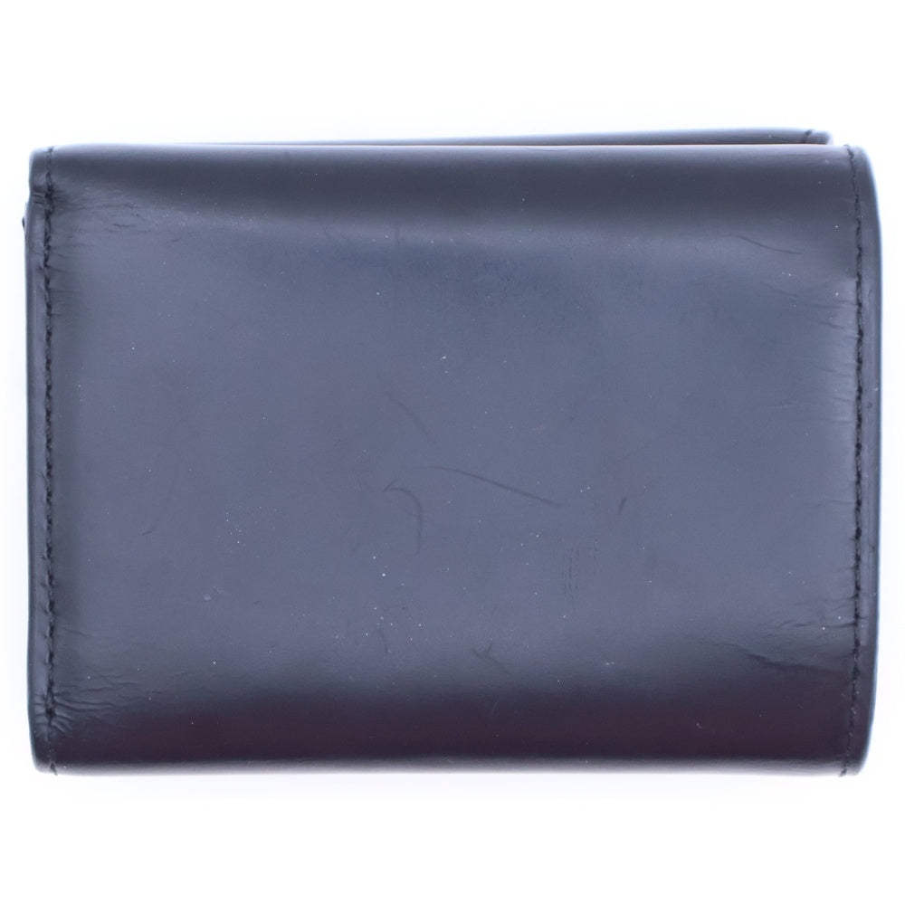 DIESEL(ディーゼル) オーバルロゴ 三つ折り財布 コンパクトウォレット ブラック レザー X09887