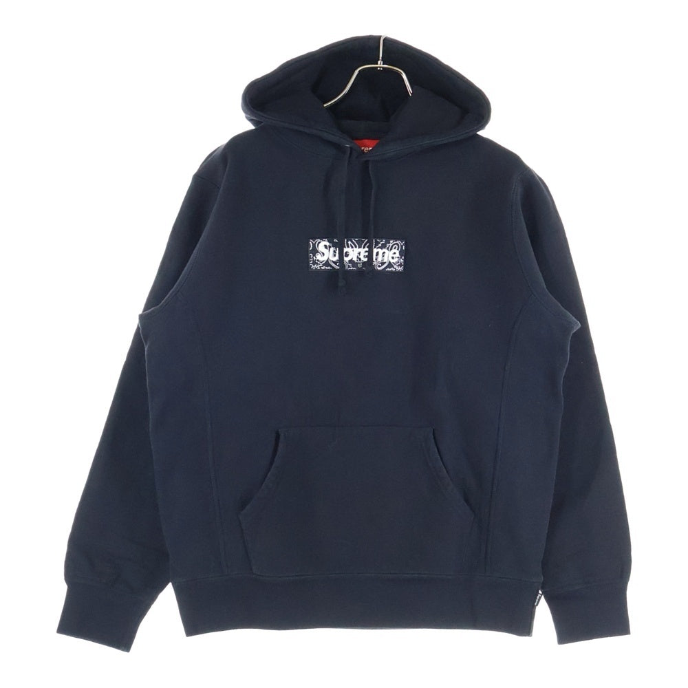 SUPREME(シュプリーム) 19AW Bandana Box Logo Hooded Sweatshirt バンダナボックスロゴ プルオーバースウェットパーカー フーディー ブラック