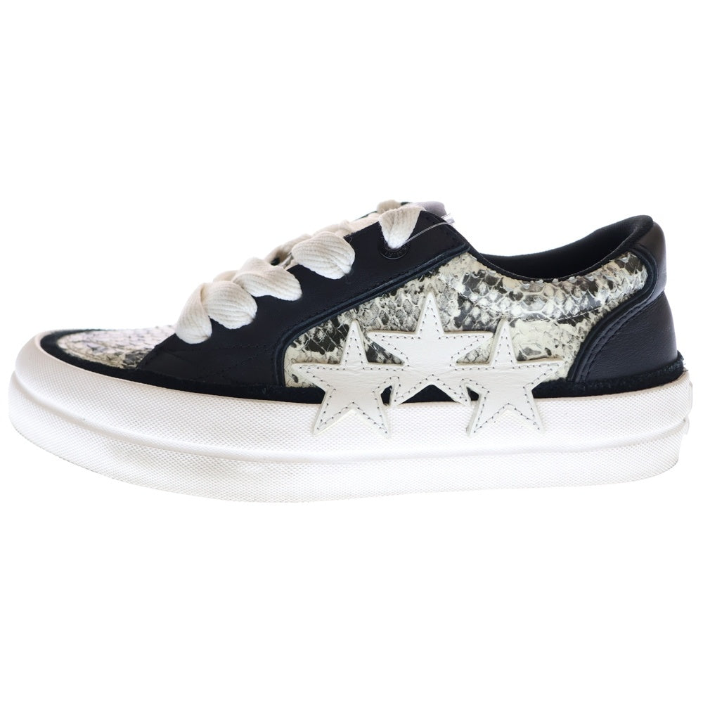 AMIRI(アミリ) Sunset Skate Sneaker スターパッチ スネーク ローカットスニーカー ブラック/ホワイト US8/26cm