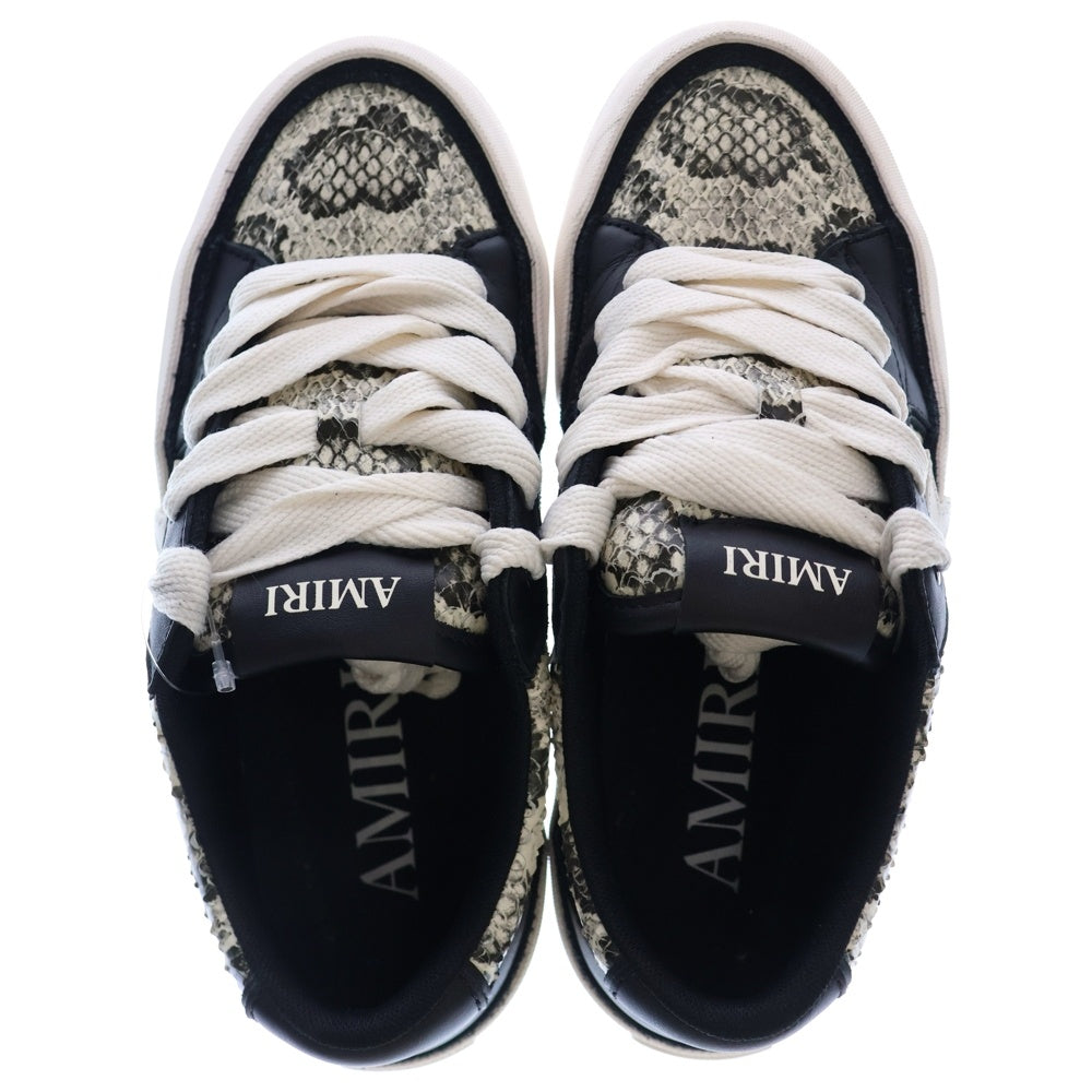 AMIRI(アミリ) Sunset Skate Sneaker スターパッチ スネーク ローカットスニーカー ブラック/ホワイト US8/26cm
