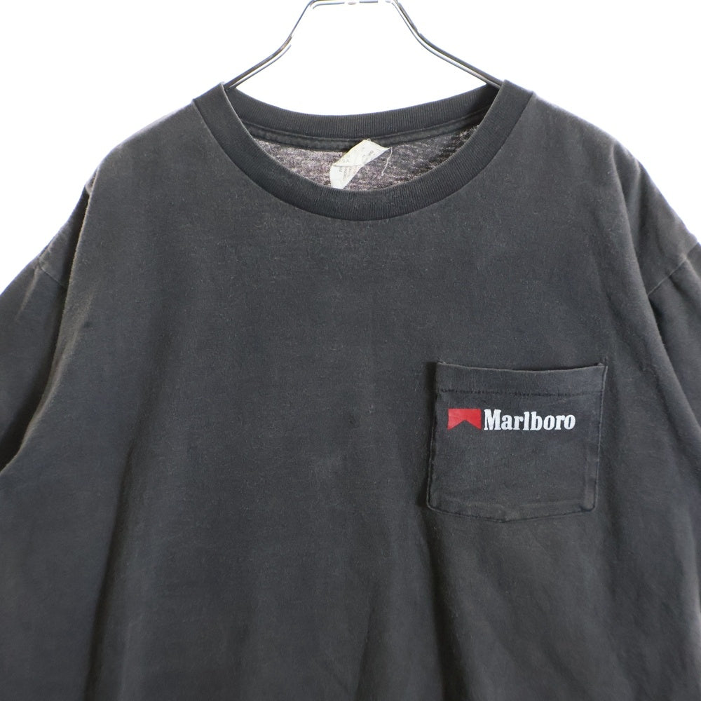 VINTAGE(ヴィンテージ) 90's Marlboro Marlboro MAN SILHOUETTE マールボロ マールボロマン プリント半袖Tシャツ カットソー ブラック ※丈直し