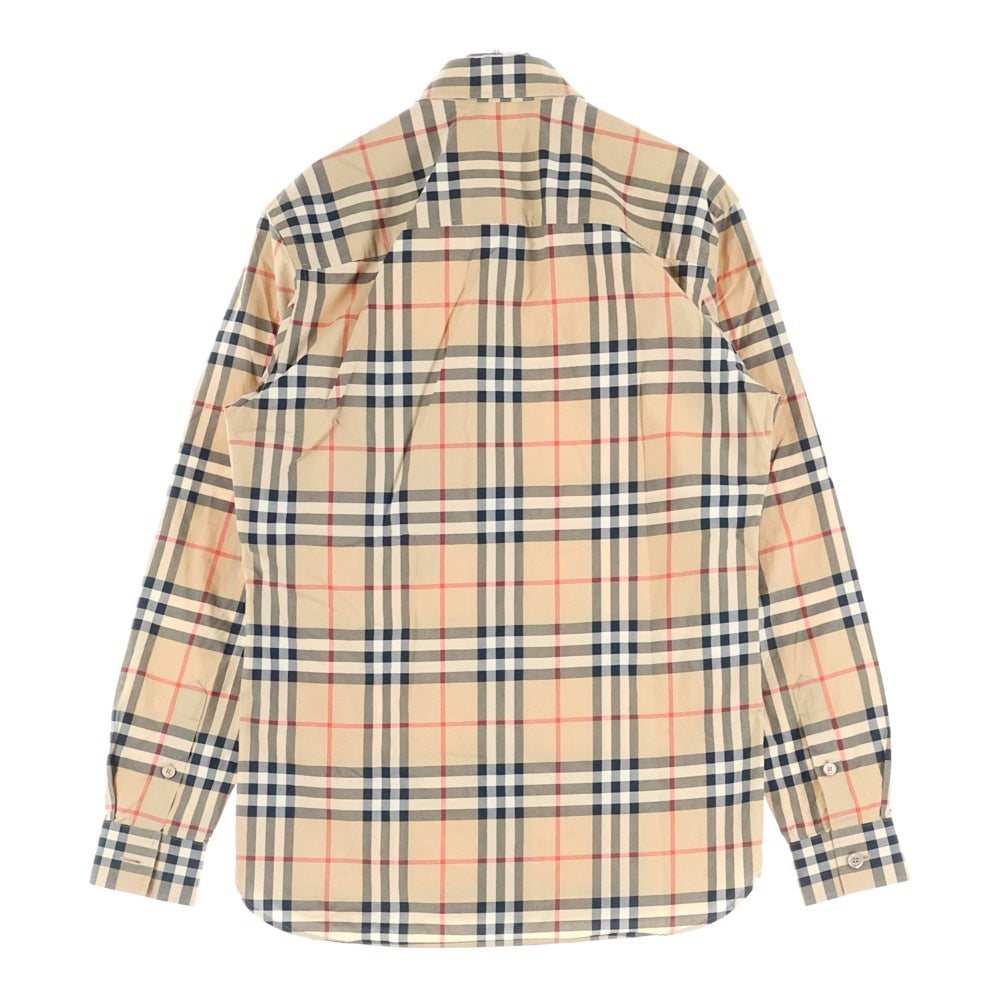 BURBERRY(バーバリー) ロゴアップリケ ノバチェック 長袖 シャツ ベージュ 8057461