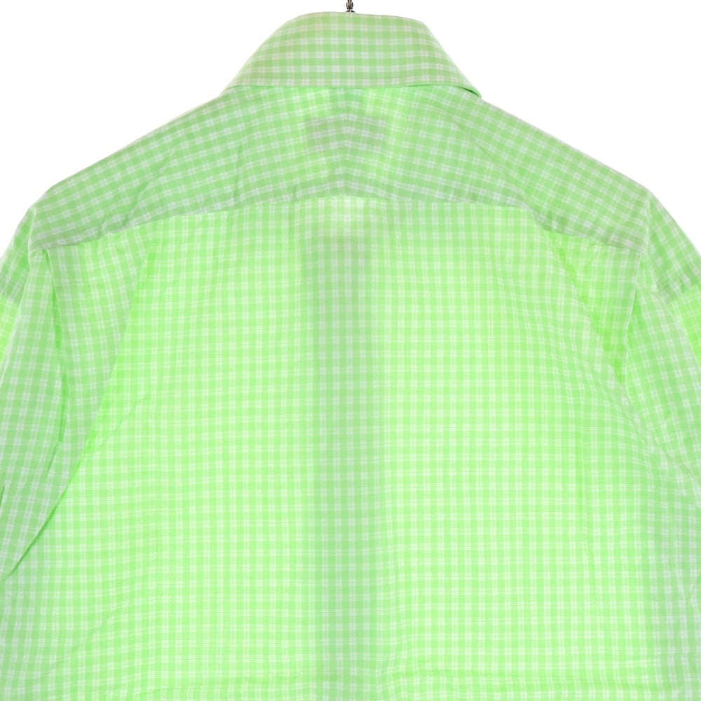 HERMES(エルメス) チェック柄 長袖シャツ カッターシャツ グリーン
