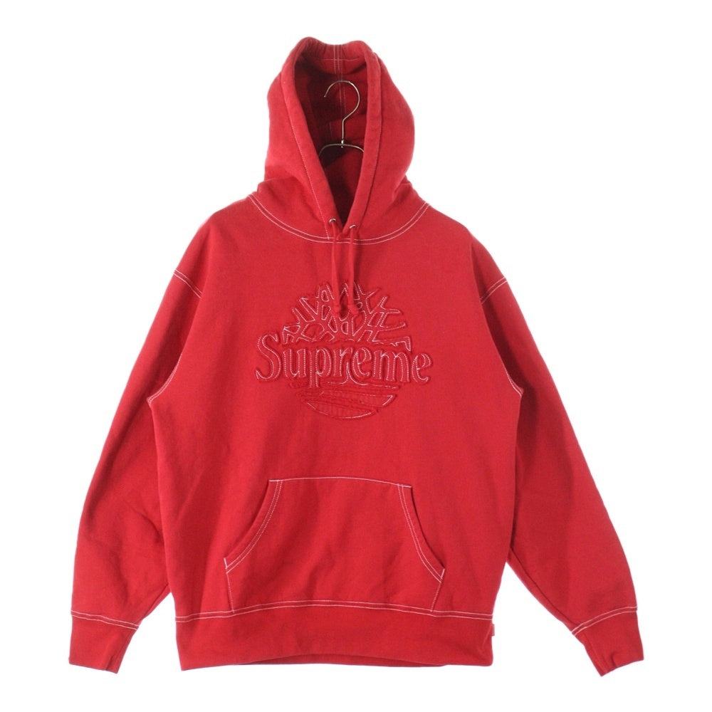 SUPREME(シュプリーム) 23SS ×Timberland Hooded Sweatshirt ティンバーランド フーテッドスウェットシャツ プルオーバーパーカー レッド