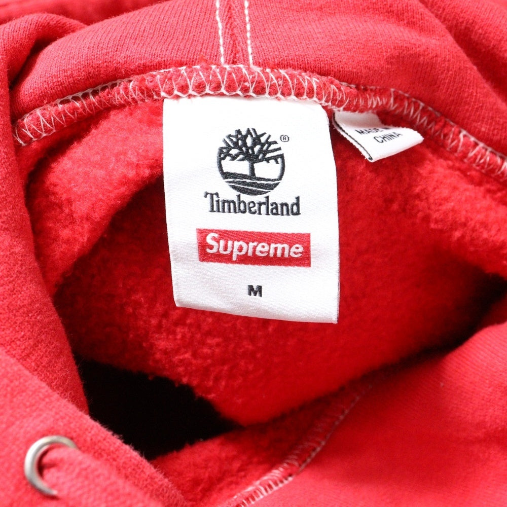 SUPREME(シュプリーム) 23SS ×Timberland Hooded Sweatshirt ティンバーランド フーテッドスウェットシャツ プルオーバーパーカー レッド