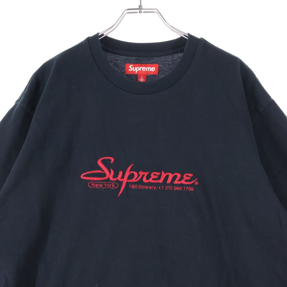 SUPREME(シュプリーム) 24SS Contact S/S Top コンタクト チェーンロゴ刺繍 クルーネック 半袖Tシャツ カットソー ブラック