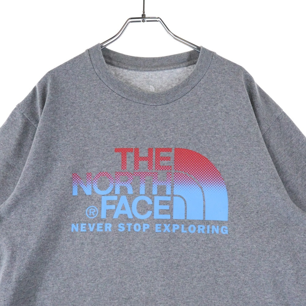 THE NORTH FACE(ザノースフェイス) フロントロゴプリント 半袖Tシャツ カットソー グレー NT32007Z