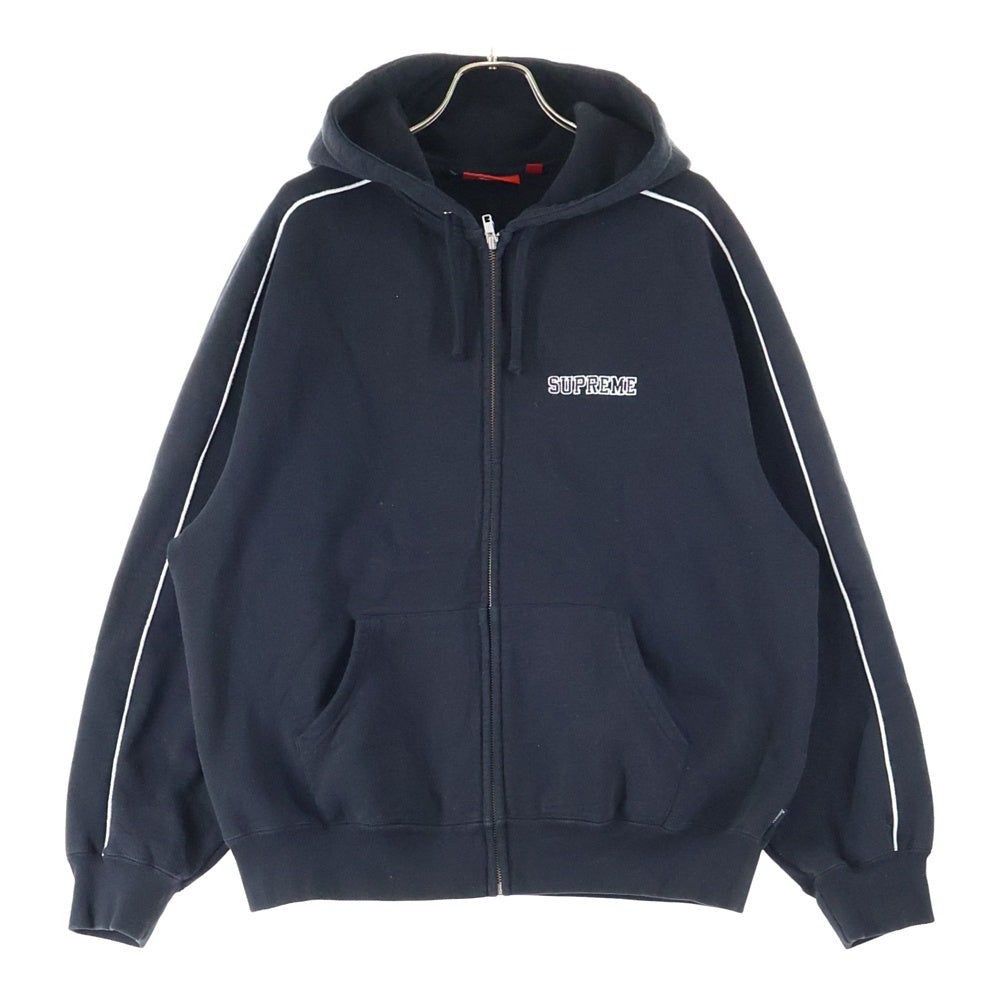 SUPREME(シュプリーム) 24AW State Zip Up Hooded Sweatshirt ステート ジップアップフーディー スウェットシャツ パーカー ブラック