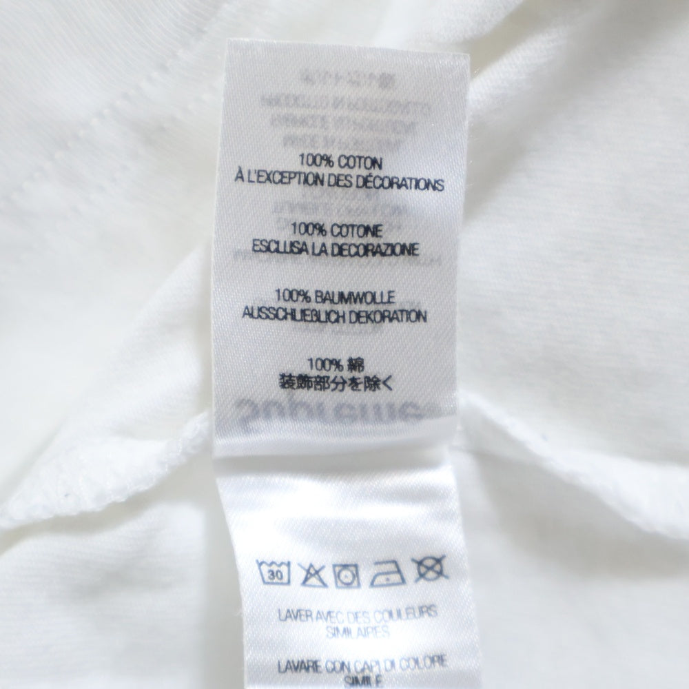 SUPREME(シュプリーム) 22AW Mock Neck L/S Top モックネック ワンポイントロゴ 刺繍 長袖Tシャツ カットソー ホワイト