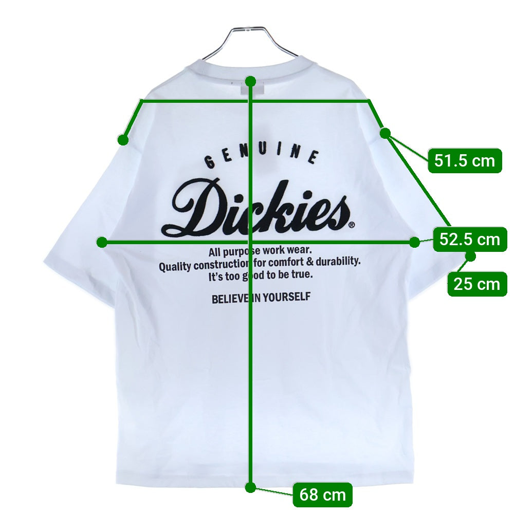 Dickies(ディッキーズ) ロゴ刺繍 半袖Tシャツ カットソー ホワイト 4278-9507