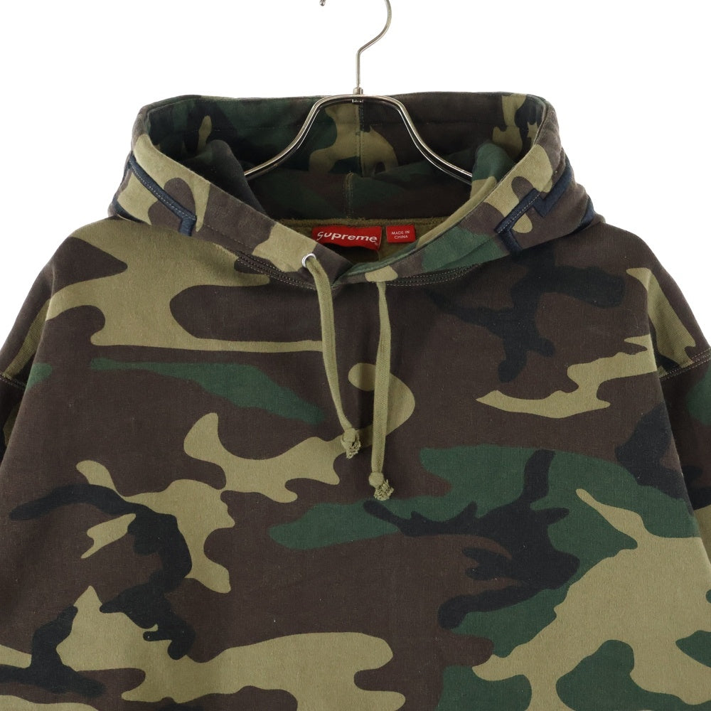 SUPREME(シュプリーム) 22AW State Hooded Sweatshirt Woodland Camo ステート フーテッドスウェットシャツ プルオーバーパーカー ウッドランドカモ カモフラ グリーン/ブラウン
