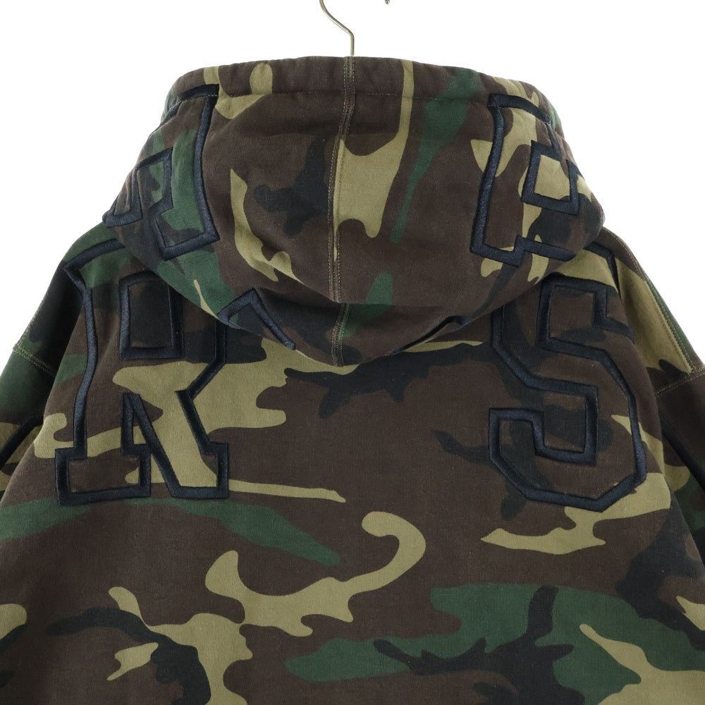 SUPREME(シュプリーム) 22AW State Hooded Sweatshirt Woodland Camo ステート フーテッドスウェットシャツ プルオーバーパーカー ウッドランドカモ カモフラ グリーン/ブラウン