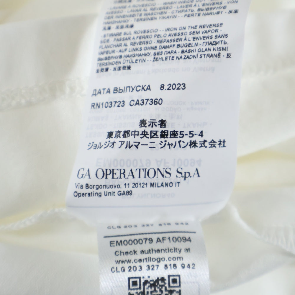 EMPORIO ARMANI(エンポリオアルマーニ) ワンポイントロゴ 半袖Tシャツ カットソー ホワイト