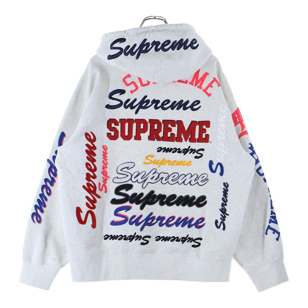 SUPREME(シュプリーム) 21AW Multi Logo Hooded Sweatshirt マルチロゴ フーデッド スウェットシャツ プルオーバーパーカー フーディー グレー