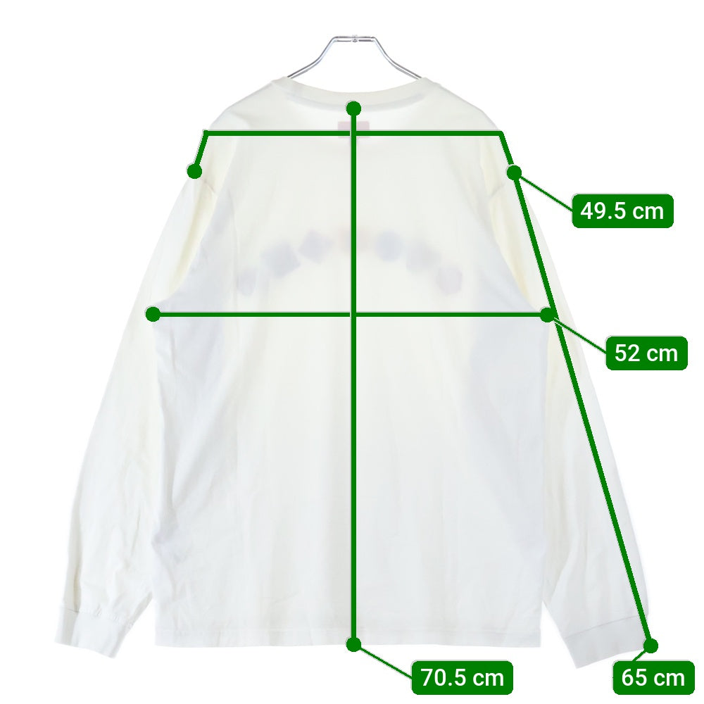 SUPREME(シュプリーム) 21AW Geo Arc L/S Top ゲオアーク ワッペン刺繍 長袖Tシャツ カットソー ホワイト