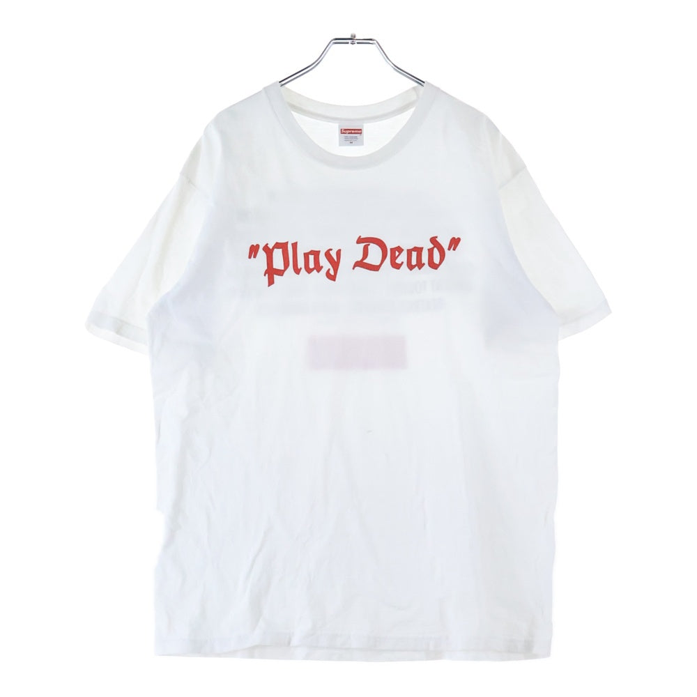 SUPREME(シュプリーム) 22AW Play Dead Tee プレイデッド フロントプリント 半袖Tシャツ カットソー ホワイト