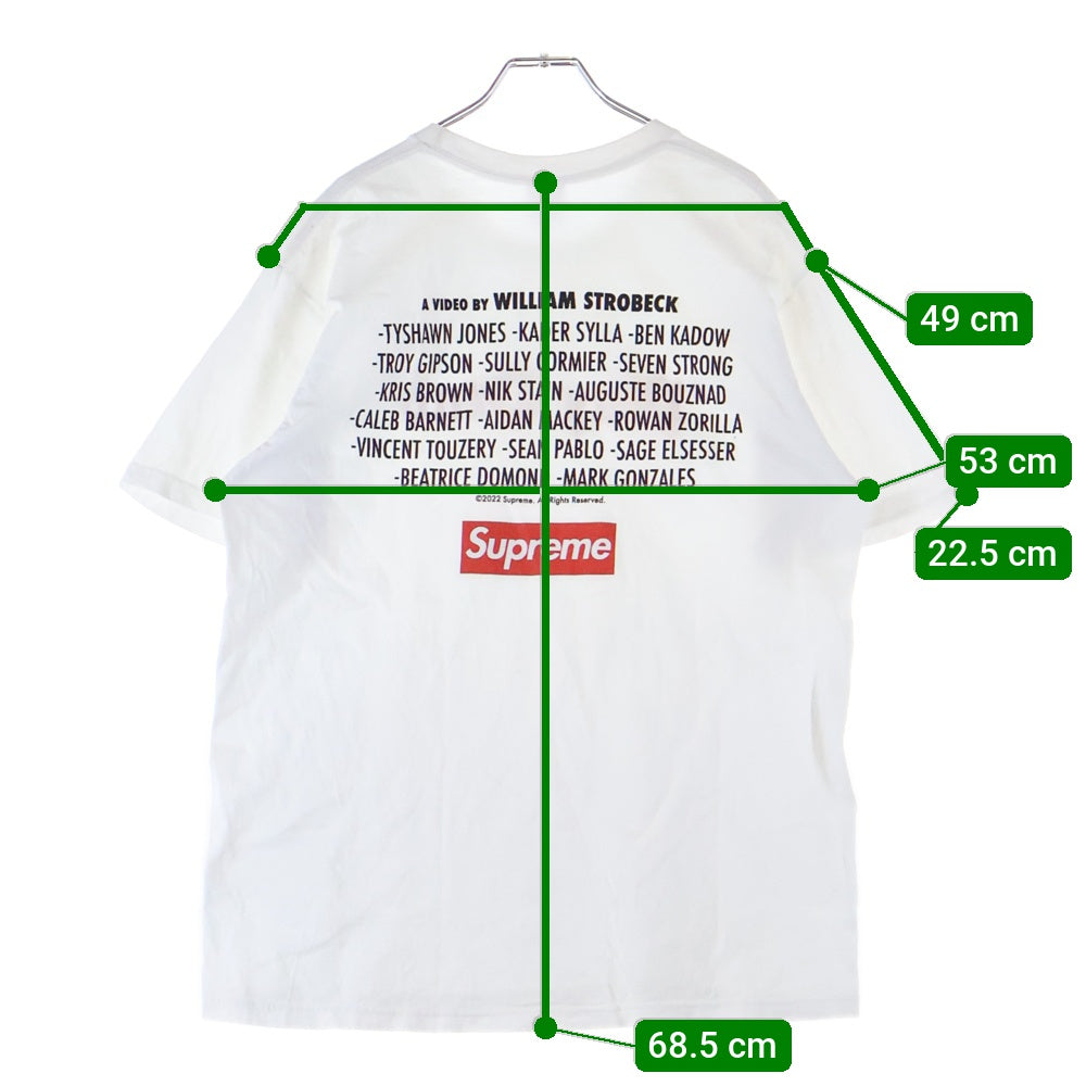 SUPREME(シュプリーム) 22AW Play Dead Tee プレイデッド フロントプリント 半袖Tシャツ カットソー ホワイト