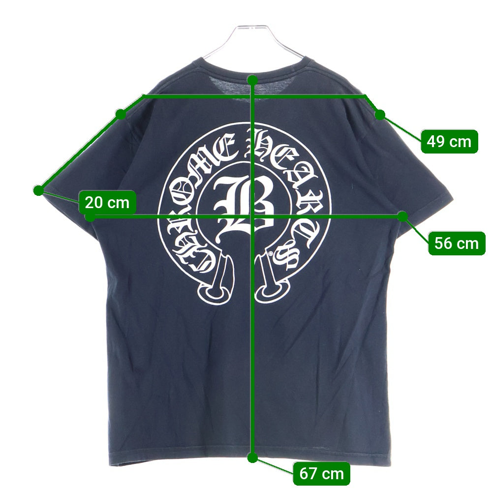 CHROME HEARTS(クロムハーツ) ×BELLA HADID Horseshoe S/S ベラハディッド ホースシュー プリント半袖Tシャツ カットソー ブラック