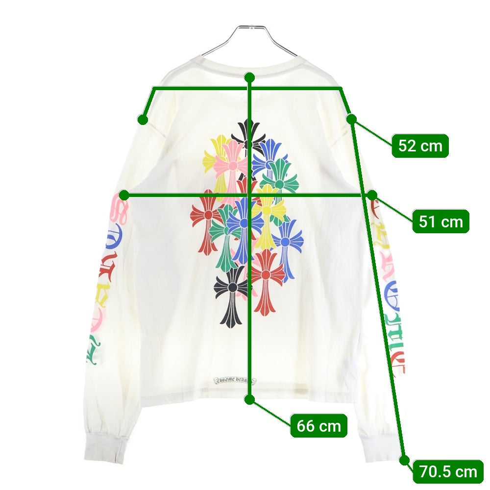 CHROME HEARTS(クロムハーツ) MLTCOL CEM CRS L/S マルチセメタリー 長袖Tシャツ カットソー ホワイト