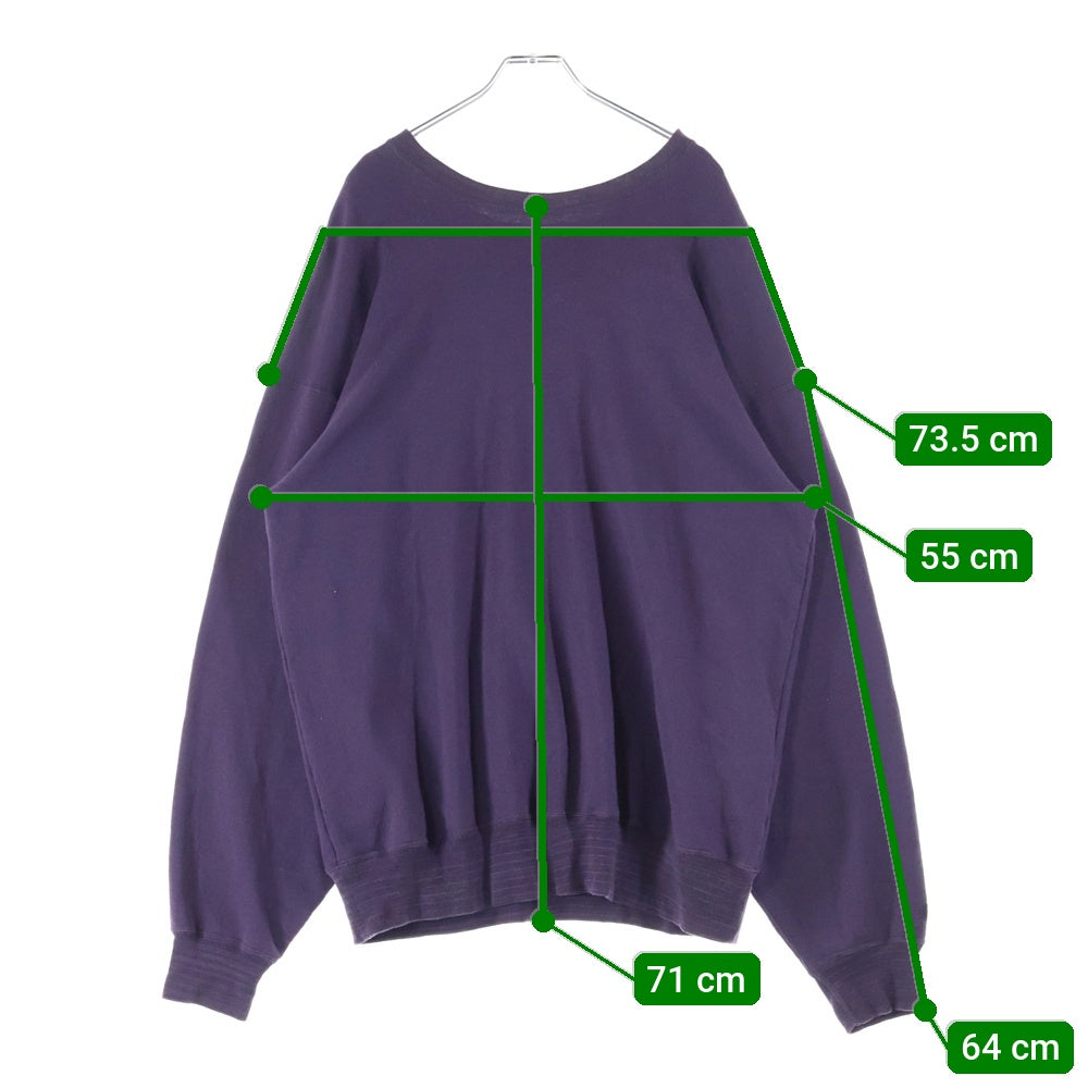 NICENESS(ナイスネス) S.FREEMAN Silk Sweatshirt Pull Over シルククルーネックスウェット プルオーバー パープル NN-3001J15
