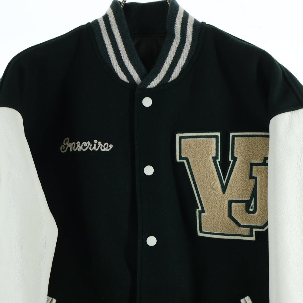 NO BRAND(ノーブランド) 22AW 【INSCRIRE】 VAN Stadium Jumper スタジアムジャケット スタジャン アワードジャケット ブラック/ホワイト 122AW-BZ49