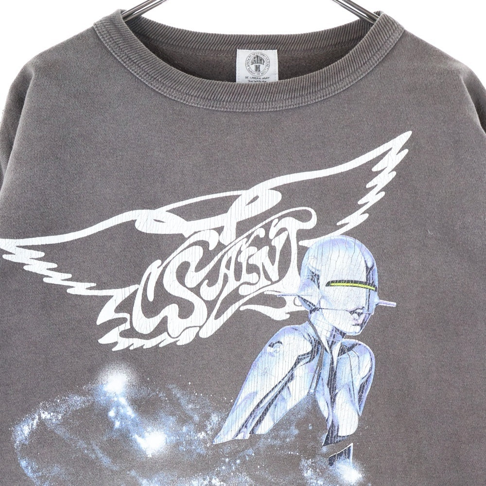 SAINT MICHAEL(セントマイケル) 22SS ×空山基 SWEAT SHIRT / SORAYAMA セクシーロボットプリントクルーネックスウェット ブラック SM-S22-0000-074