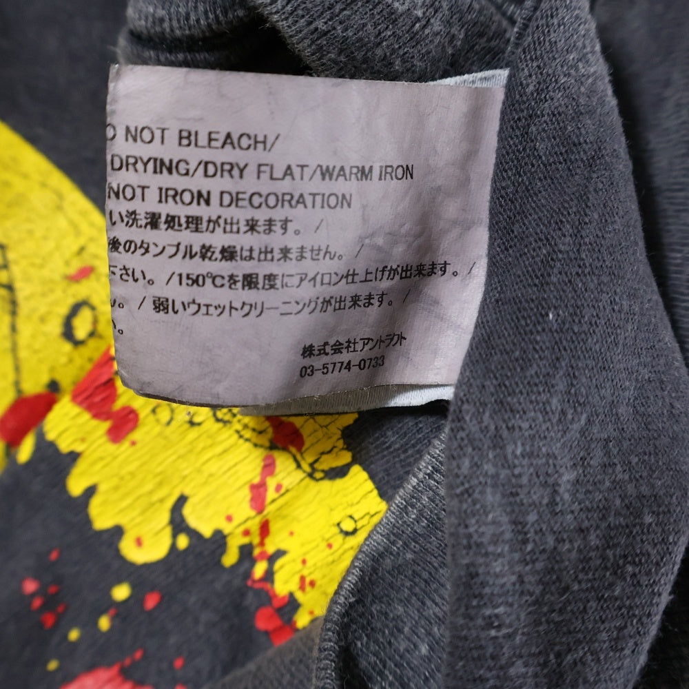 READY MADE(レディメイド) SMILE TEE スマイルプリント コットンクルーネック半袖Tシャツ ブラック RE-CO-BK-00-00-279