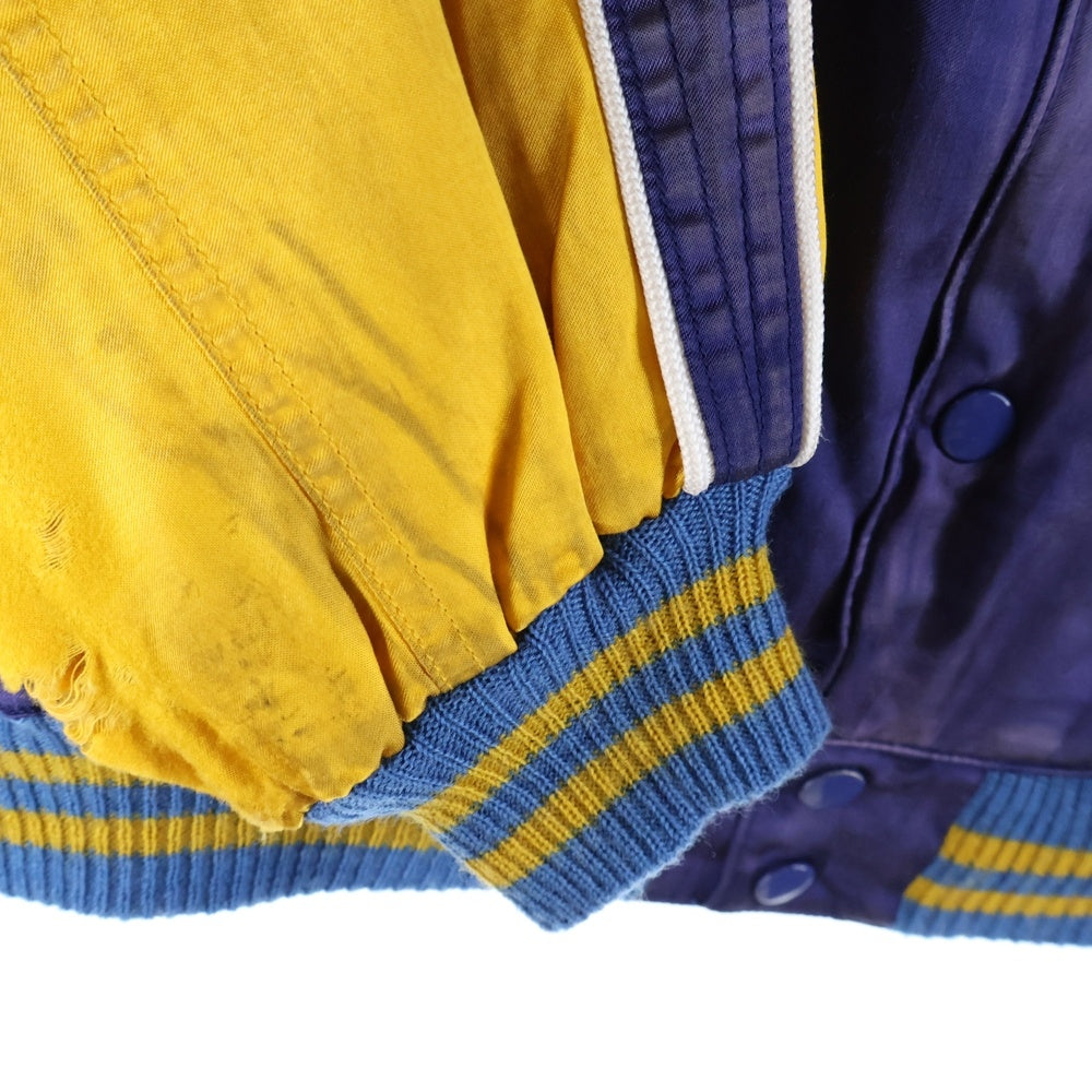 SAINT MICHAEL(セントマイケル) 22AW×SHERMER ACADEMY シャーマーアカデミー スカジャンブルゾン パープル/イエロー SM-A22-0000-063