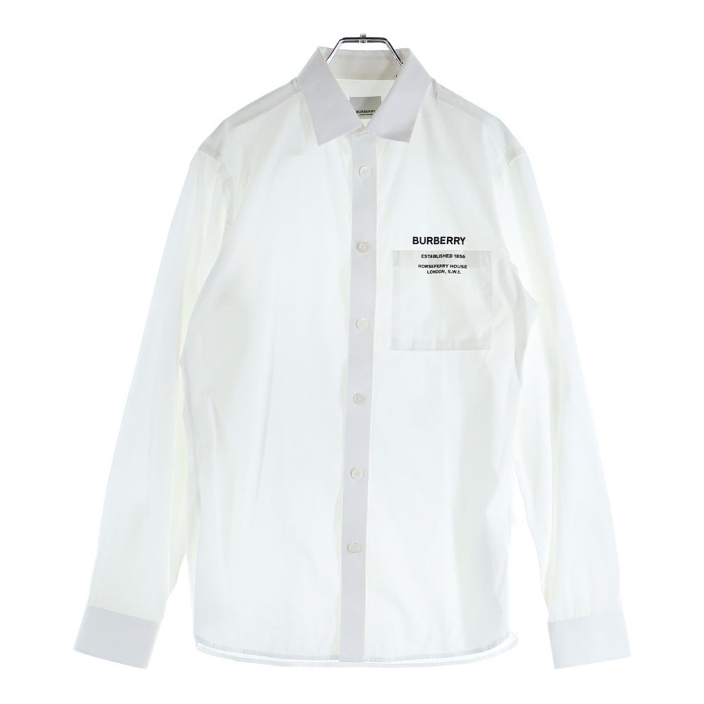 BURBERRY(バーバリー) Horseferry Print Logo Shirt 長袖シャツ ホワイト 8050263
