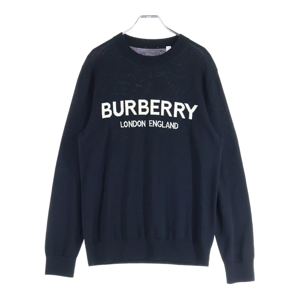 BURBERRY(バーバリー) フロントロゴ リブニットセーター ブラック 8054896