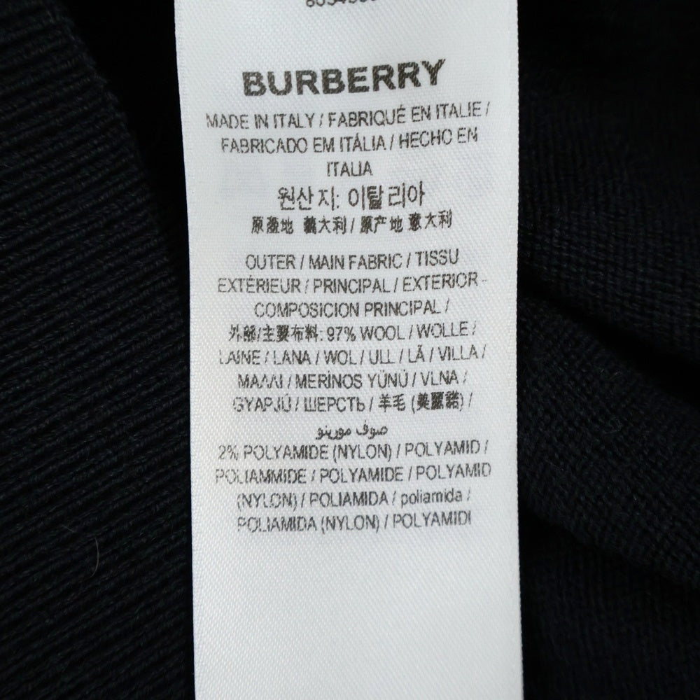 BURBERRY(バーバリー) フロントロゴ リブニットセーター ブラック 8054896