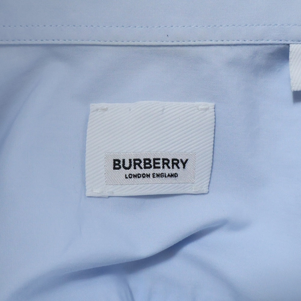 BURBERRY(バーバリー) ロゴ刺繍 長袖シャツ ライトブルー 8055627