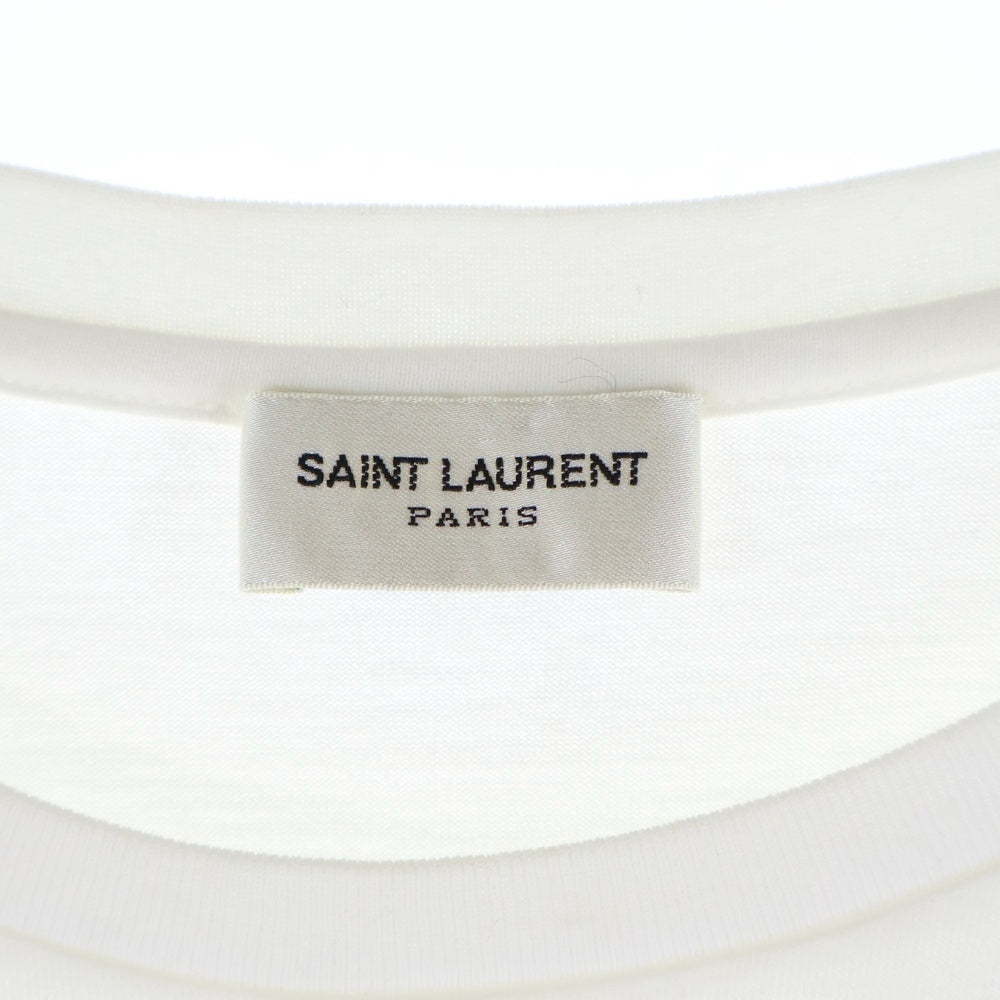SAINT LAURENT PARIS(サンローランパリ) フロントロゴ 半袖Tシャツ カットソー ホワイト 464572 YB2DQ